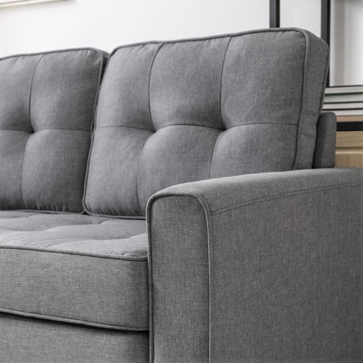 58 Inch Light Gray Upholstered Sleeper Sofa Bed Z901