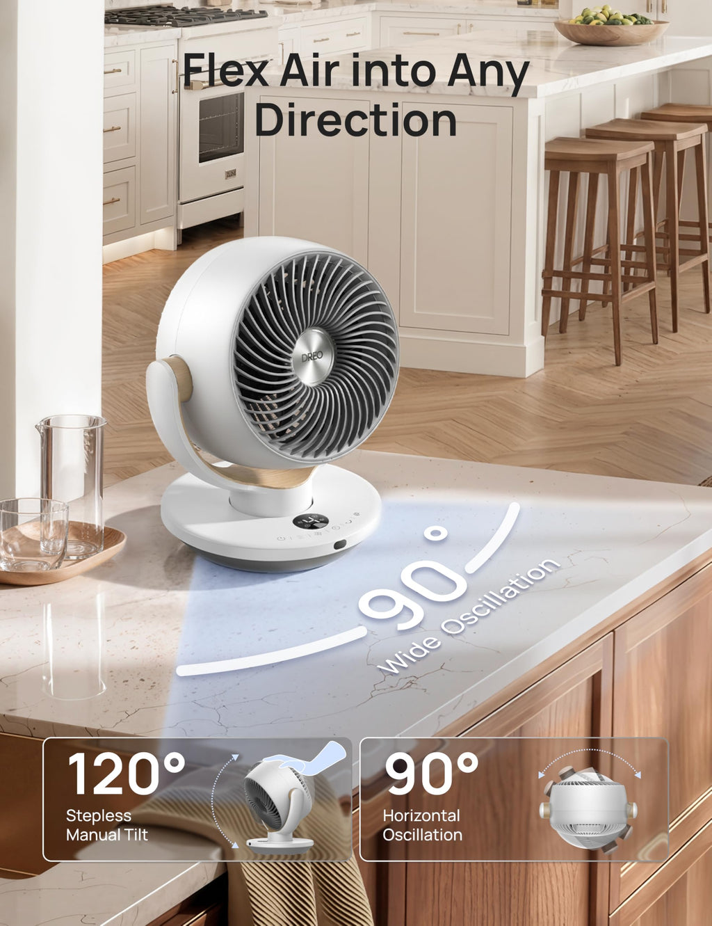 11 Inch Desk Air Circulator Fan with Remote K21298