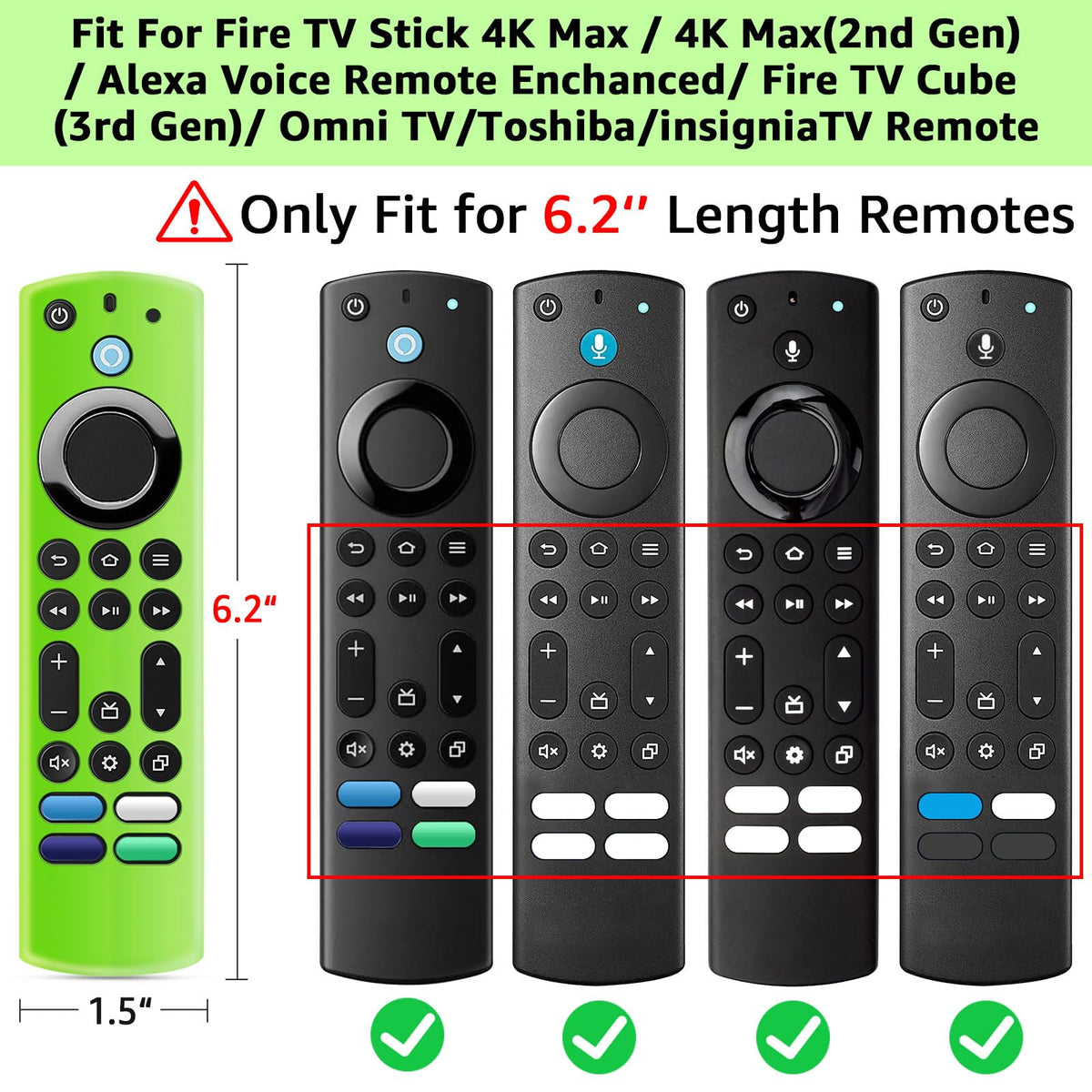 Silicone Remote Cover Glow in The Dark with Lanyard O388