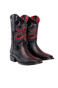 Men's Bi-tone Western Boot with Rubber Cap V30373
