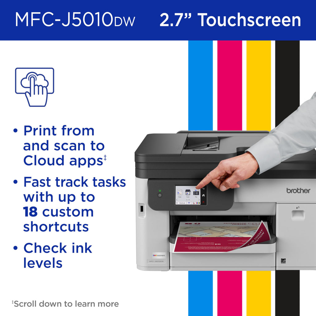 Wireless Color Inkjet All-in-One Printer with 2-Sided Copy & Scan D9381