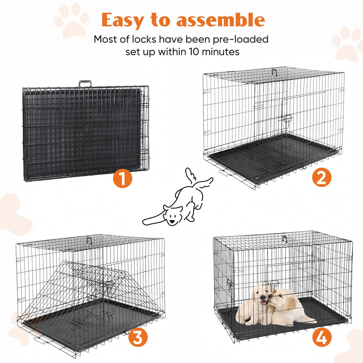 36 Inch Foldable Dog Crate B390