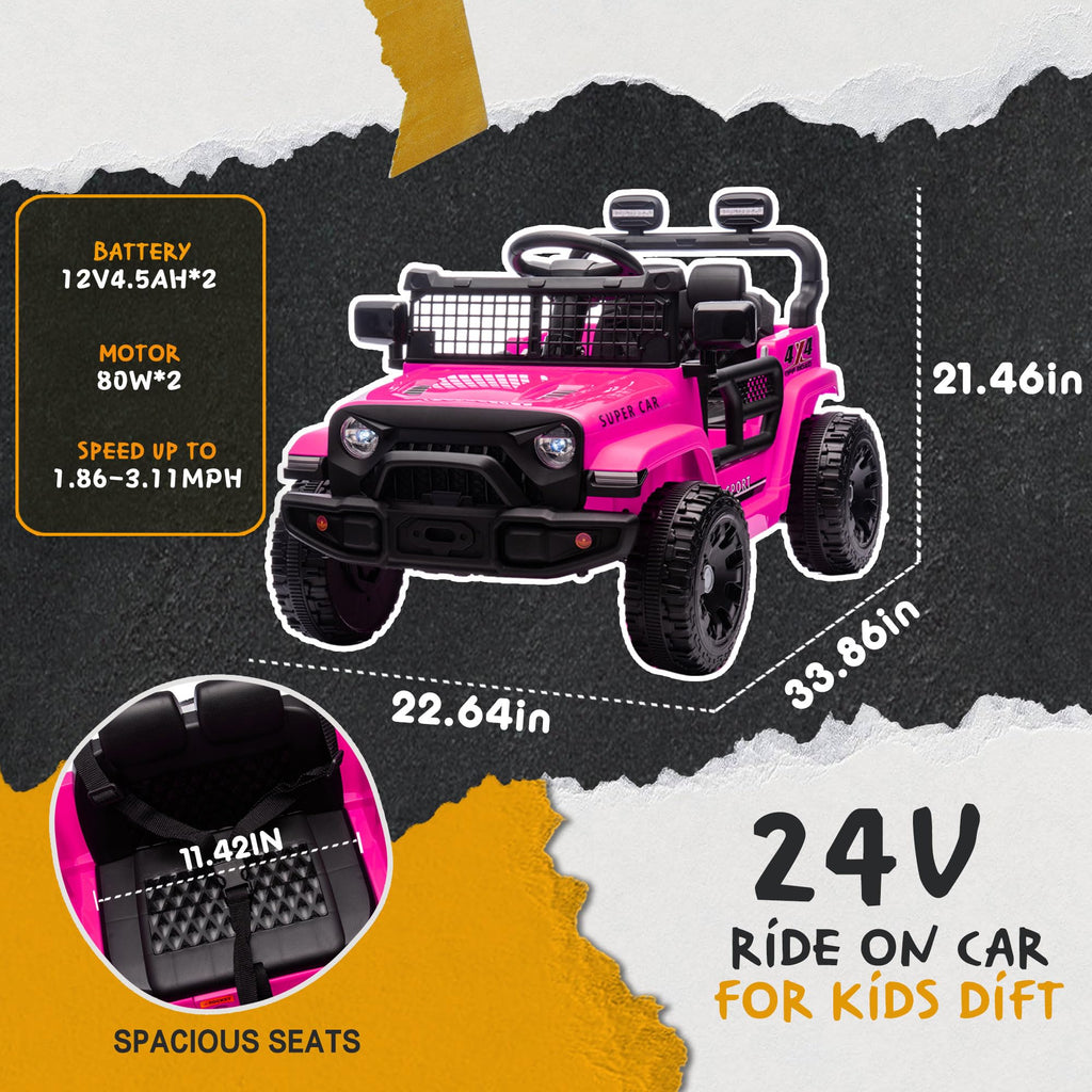 24V One Seat Ride On Toys with Remote Control L162034