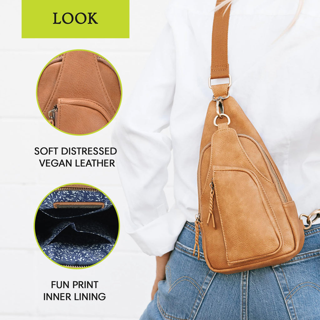 Vegan Leather Crossbody Bag F41493