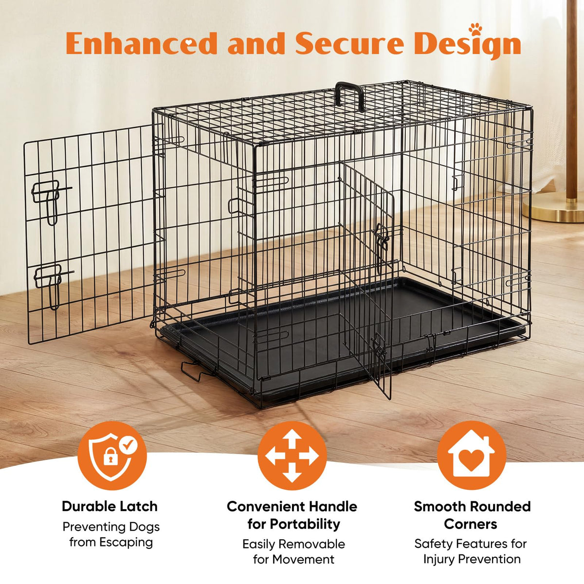 36 Inch Foldable Dog Crate B390