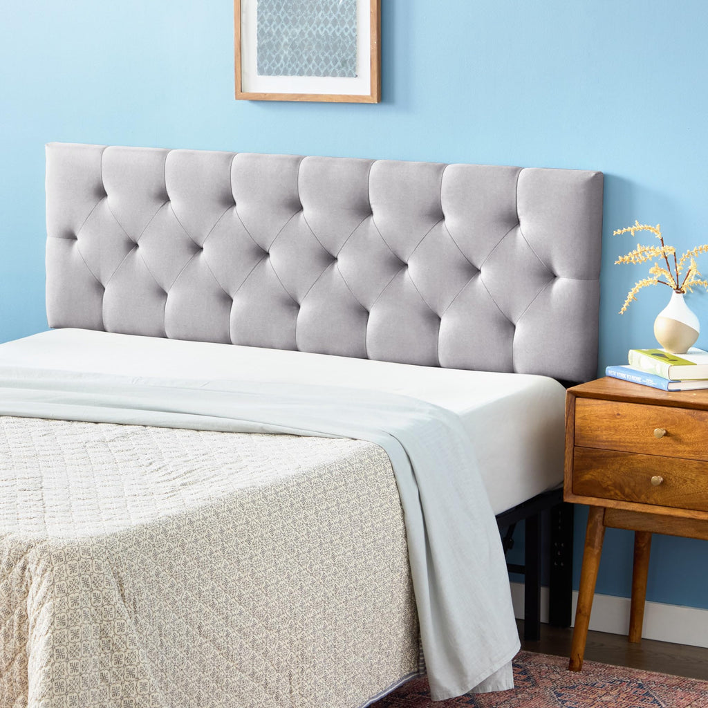 Stone Queen Size Upholstered Headboard Q461087