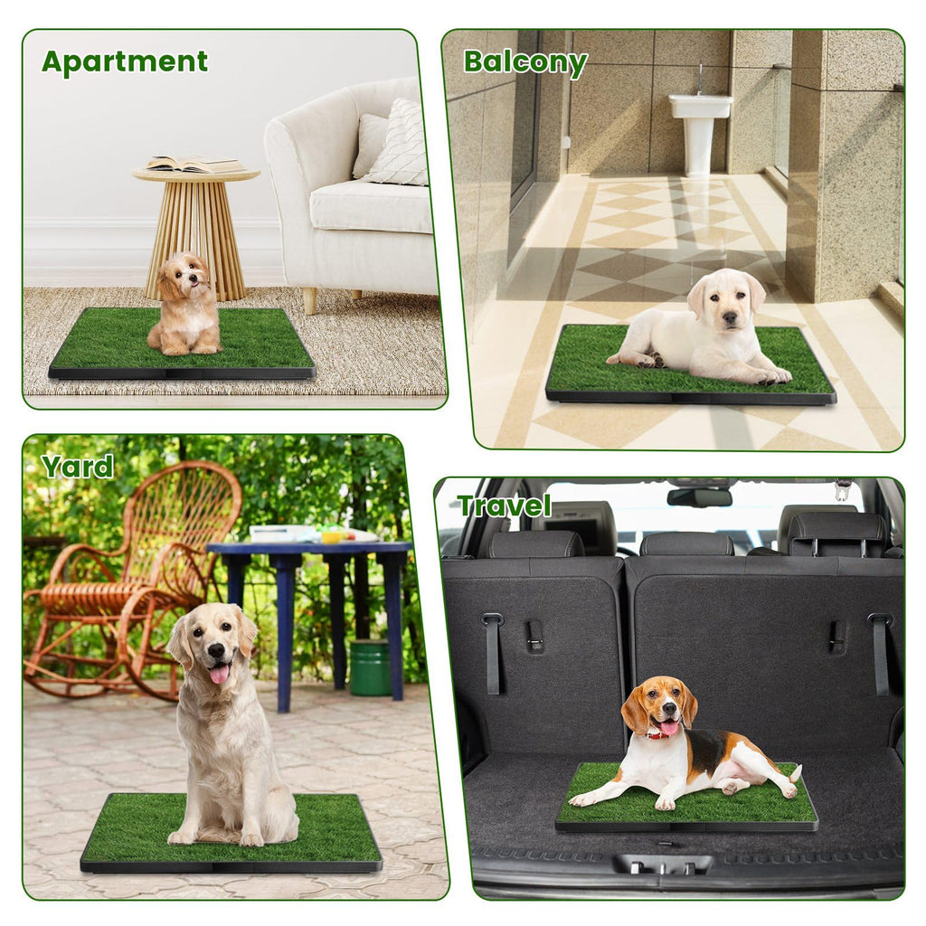 20 x 25 inches Washable Dog Grass Pee Pad with Tray X876