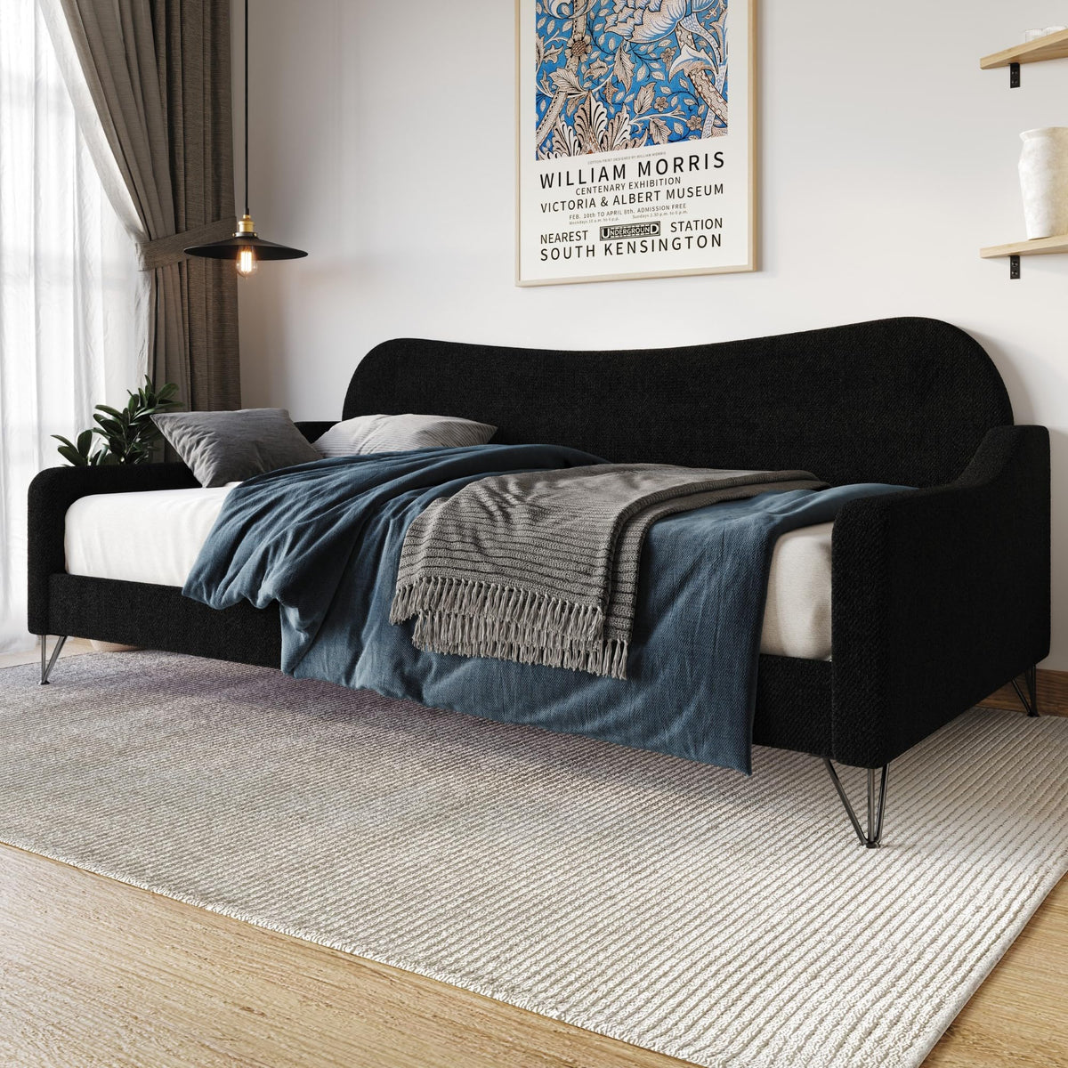 Twin Linen Upholstered Daybed L215