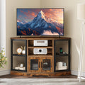 Corner Farmhouse TV Stand with Storage Cabinets L148196