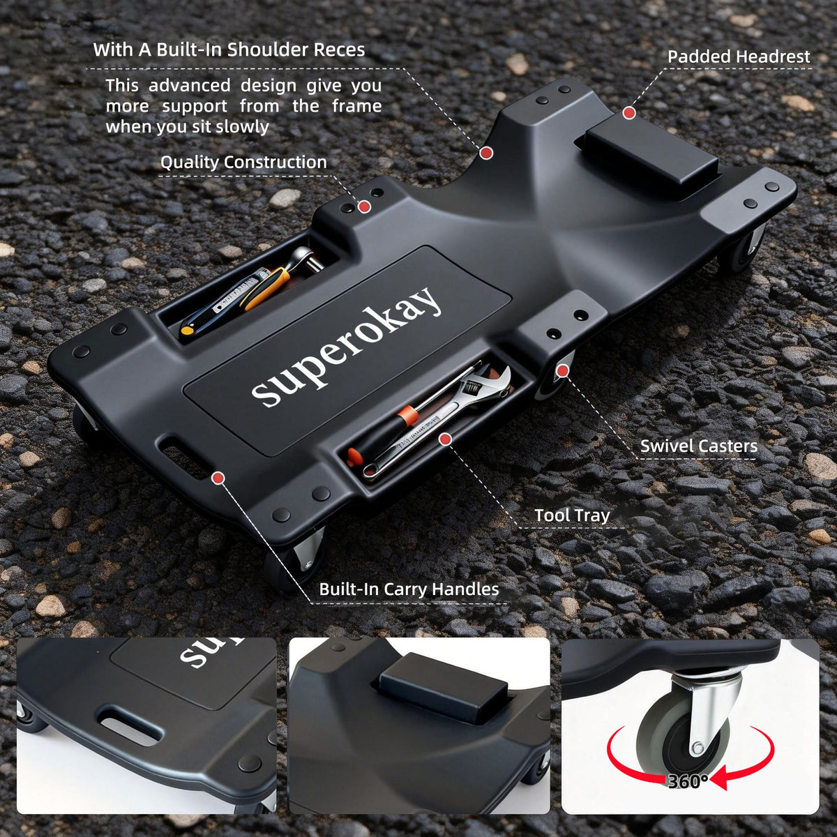 40 Inch Low Profile Mechanic Creeper H884900