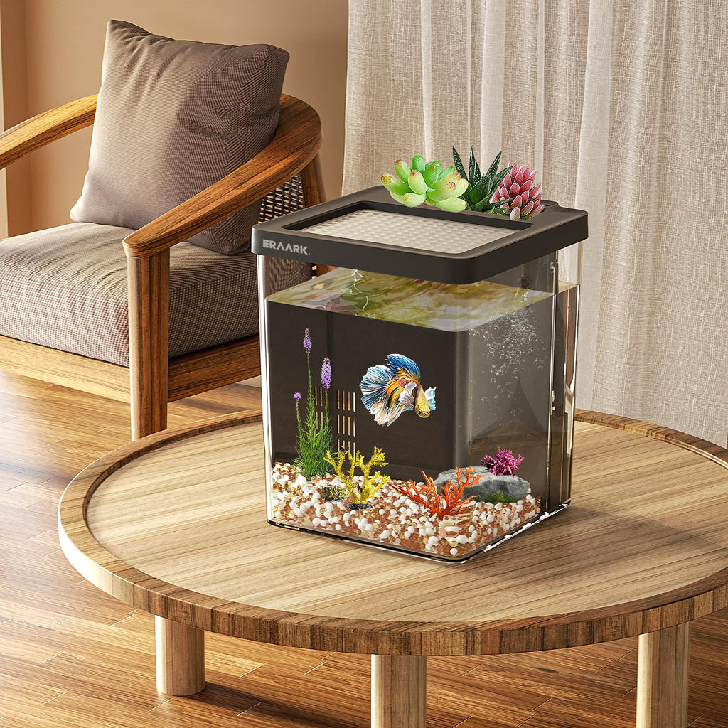 1.5 Gallon Betta Fish Tank Aquarium Kit with Filter LED Light G35900